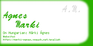 agnes marki business card