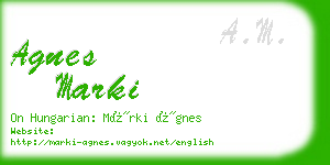 agnes marki business card